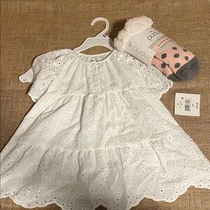 Falls Creek White Eyelet Kids Dress